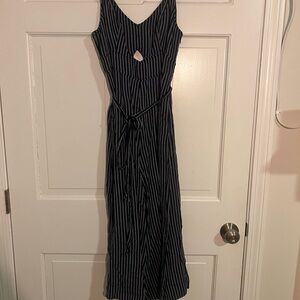 Anthropologie Navy Jumpsuit
